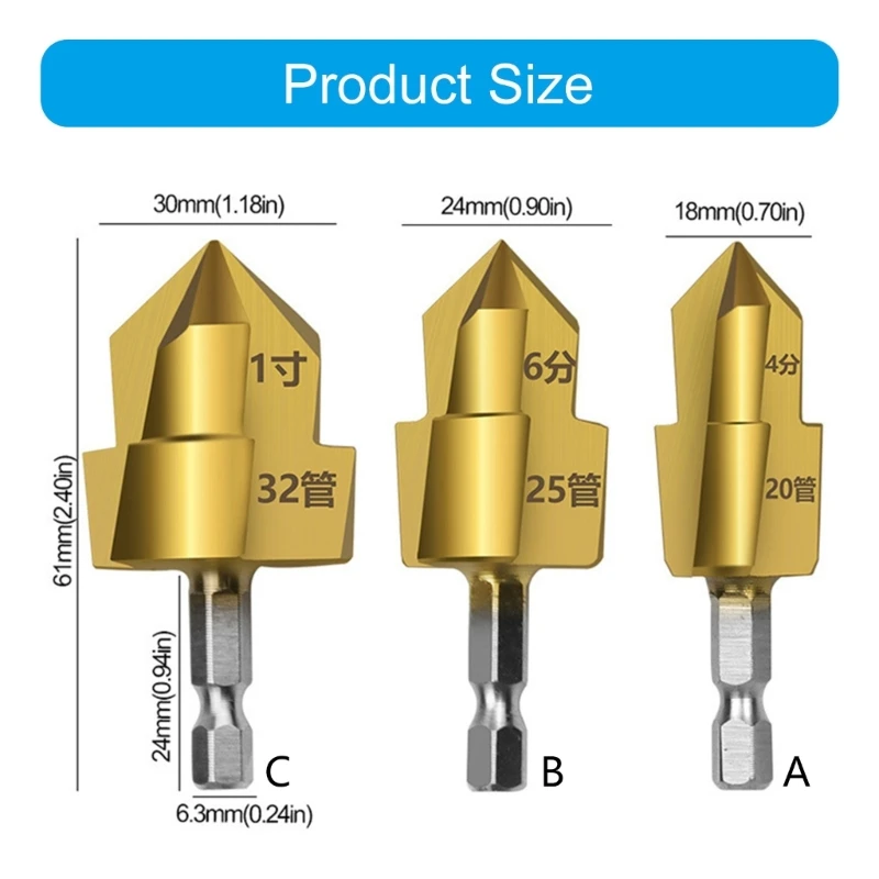 F92C Handle Handle Lifting Bit Bit Water Water Woodworking Woodworking Reamer Chamferer