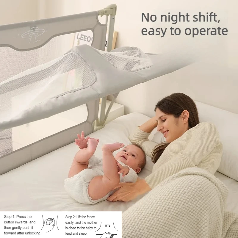 

3 in 1 Baby Bassinet Bedside Sleeper Portable Crib Co-Sleeping for Baby in Bed Rail Guard for Twin, Full, King & Queen Size Bed