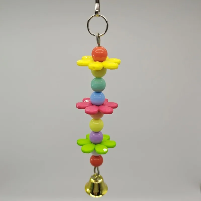 1PC Random Color Bird Toys for Parrot Accessories Chewing Hanging Cage Bite Bell Toy Birds Supplies Toys for Parrots Accessories