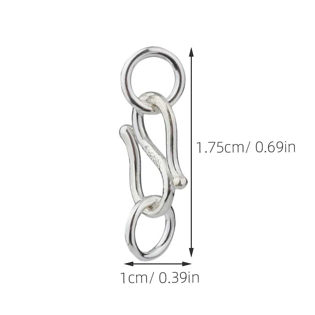 

5 шт. DIY серебряные ювелирные аксессуары, застежки для ожерелья для изготовления металлических крючков для браслетов, 925, женские двуглавые