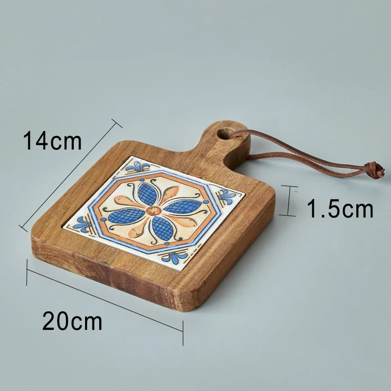 Wood Japanese Style Coasters Pot Mat Creative Drink Anti-Scalding Placemats Insulated Delicate Art Pattern Non-slip Cup Mat