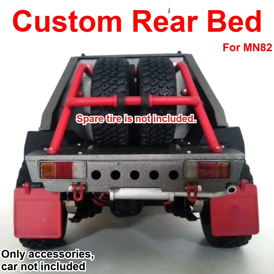 1/12 RC Offroad Crawler Roll Cage Tube Hunting Rear Bed Custom Model Number For MN82 Decorative Styling Decor Upgrade Parts