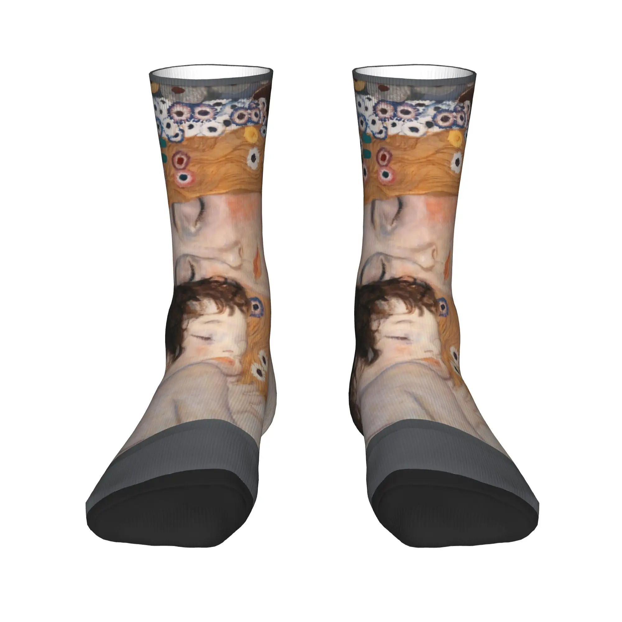 Women Men Socks klimt child Retro  Stockings Autumn Retro Comfortable Socks Graphic Skateboard Anti Bacterial Socks