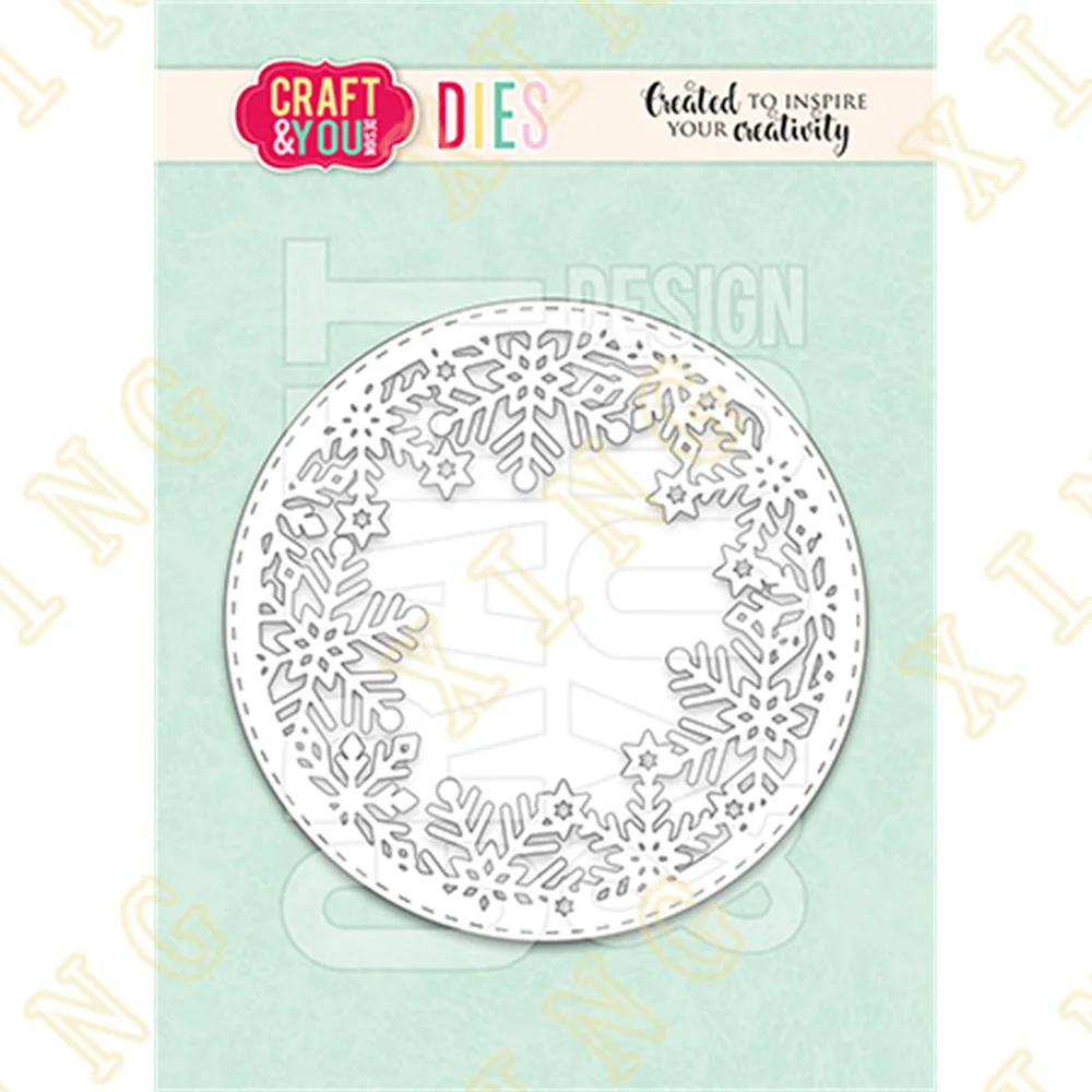 

Round Snowflakes Window Metal Cutting Die Scrapbook Embossed Paper Card Album Craft Template Cut Die Stencils New for 2024