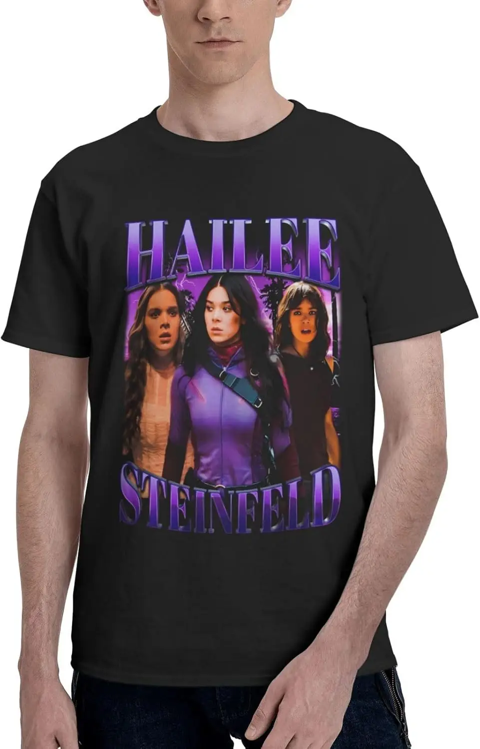 Hailee Steinfeld T-Shirt Heren Zomer Korte Mouwen T-Shirt Ronde Hals Casual T-Shirt