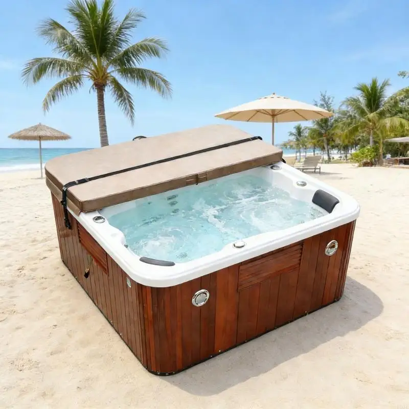 

Упаковка из 2 ремешков для уличного спа-чехола для квадратной ванны, защищающих ветрозащитные аксессуары для ванны B03E