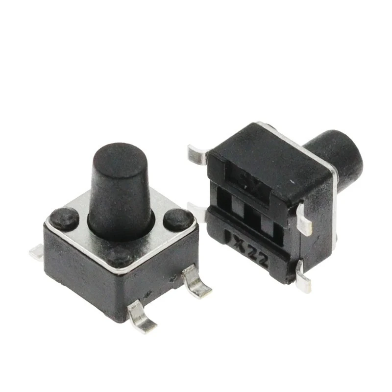 1PCS 4.5x4.5mm SMD Tact Switch 4Pins, Height 4.3-13mm Push Button Light Touch Power Switch (Multiple Sizes Available)