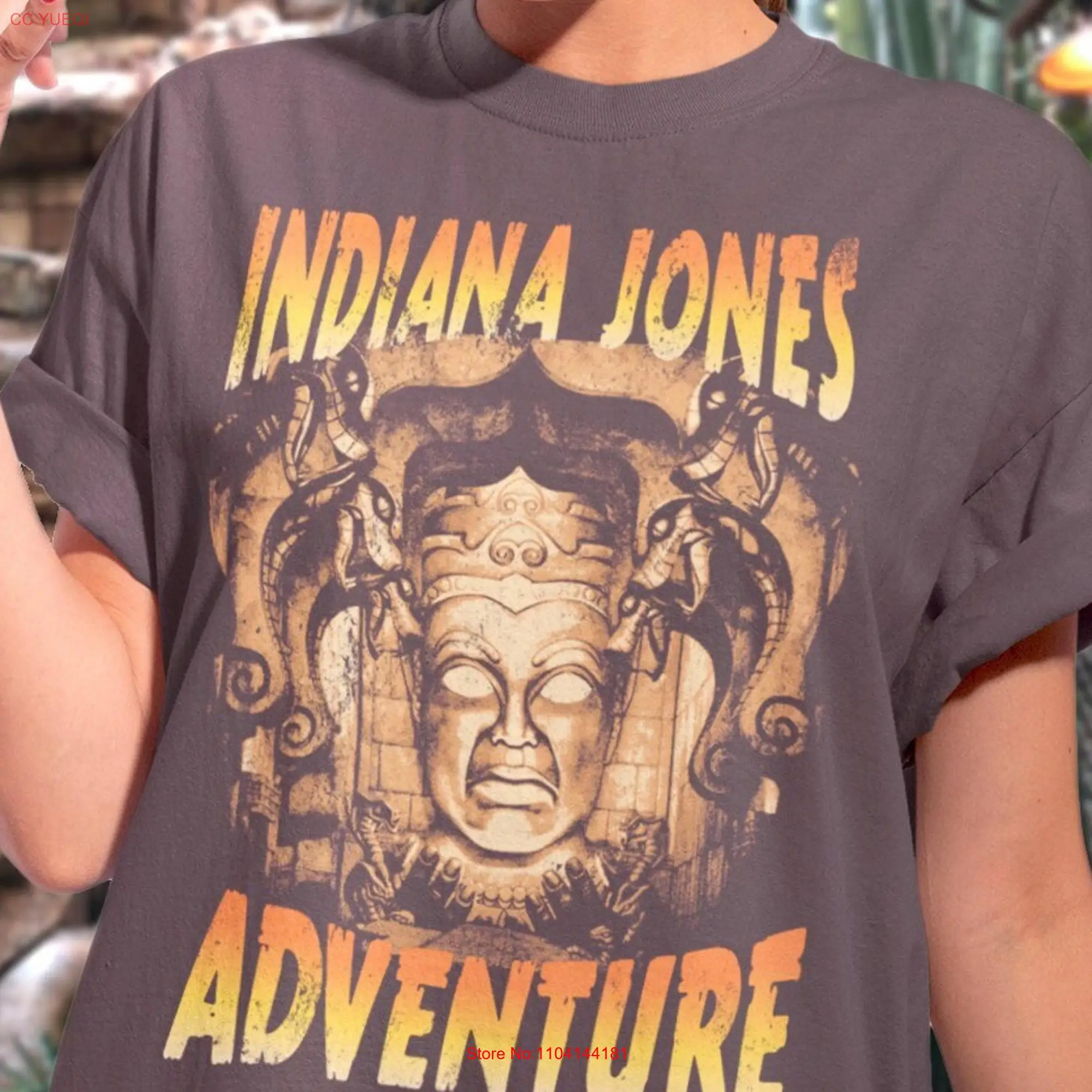 Indiana Jones Adventure Vintage Style T Shirt long or short sleeves