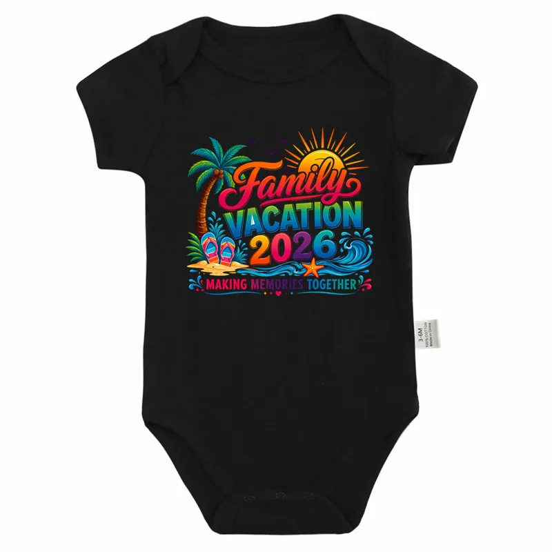 Familien-Partnerlook 2026: Strandurlaub T-Shirts mit Palmen-Print – Mama, Papa & Kinder Partner-Shirts für den Sommerurlaub – Detail 5