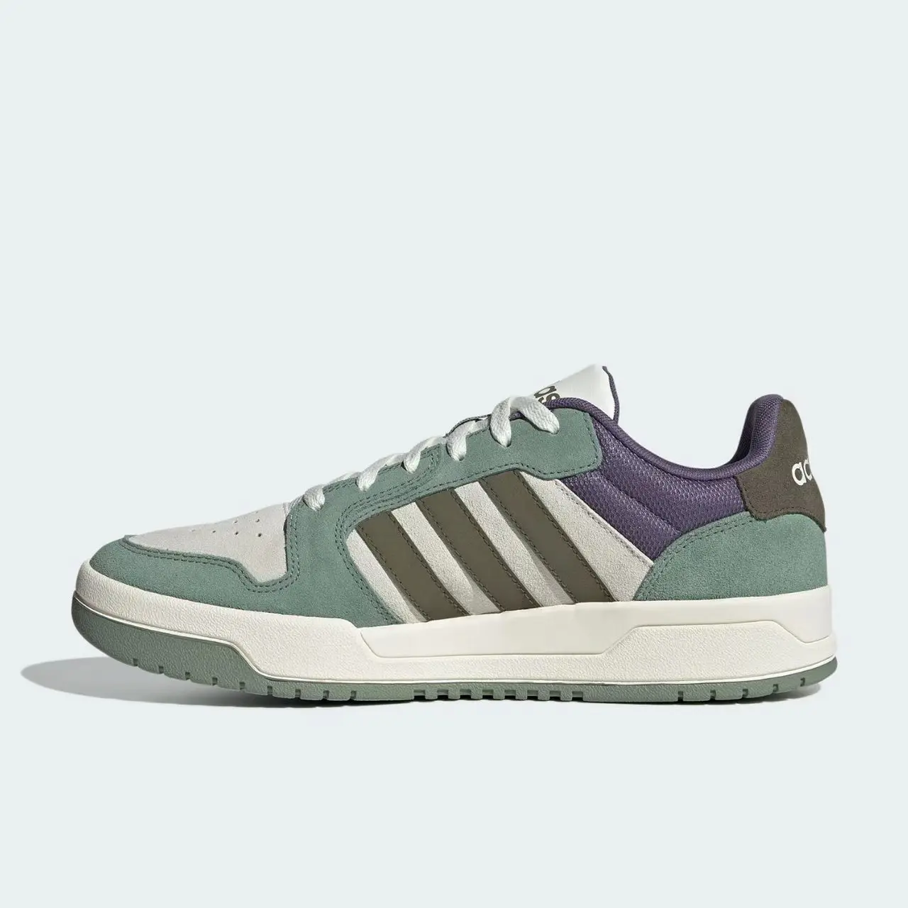 adidas ENTRAP Fabric Synthetic Leather Women's Campus Basketball Style Low-Top Men's Sneakers Off-White JR8322