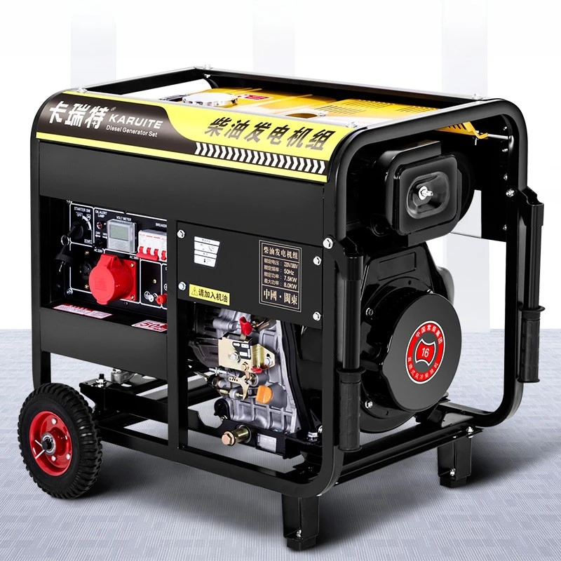 High-Power Outdoor Home Diesel Generator 3/5/6/8/10KW Single Phase 220V & Three Phase 380V Reliable Power Indoor & Outdoor JT60