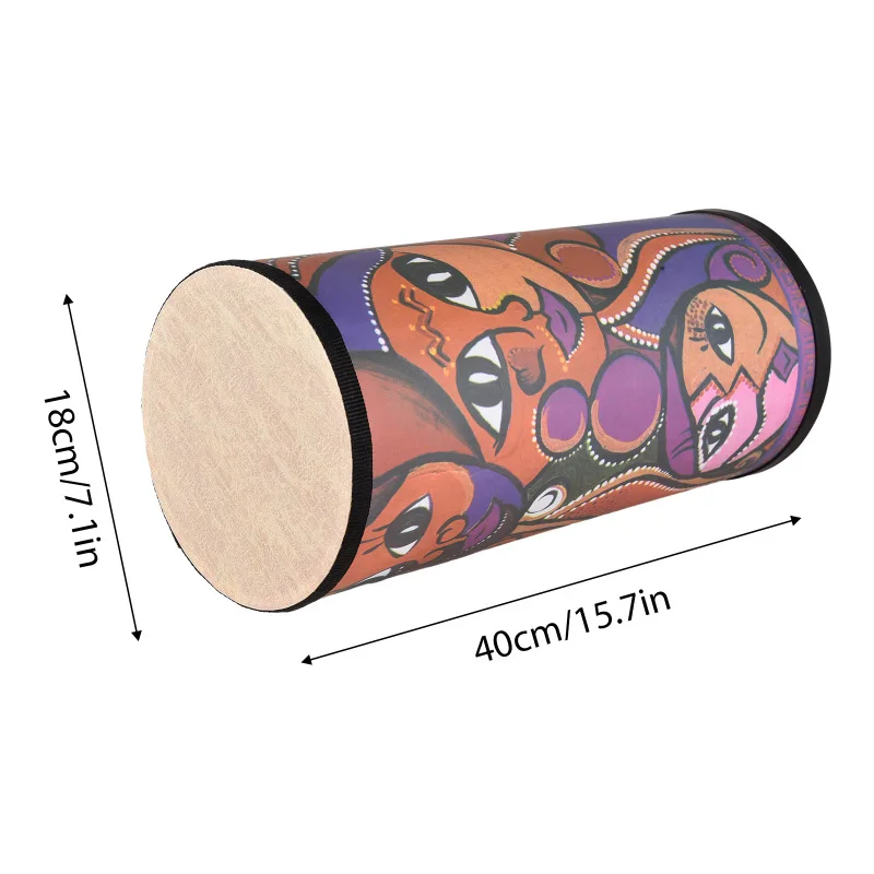 أداة قرع أسطوانية محمولة باليد مع اثنين من أفخاذ وحزام كتف ، براميل خشبية ، هدية عيد ميلاد العيد ، 7 في