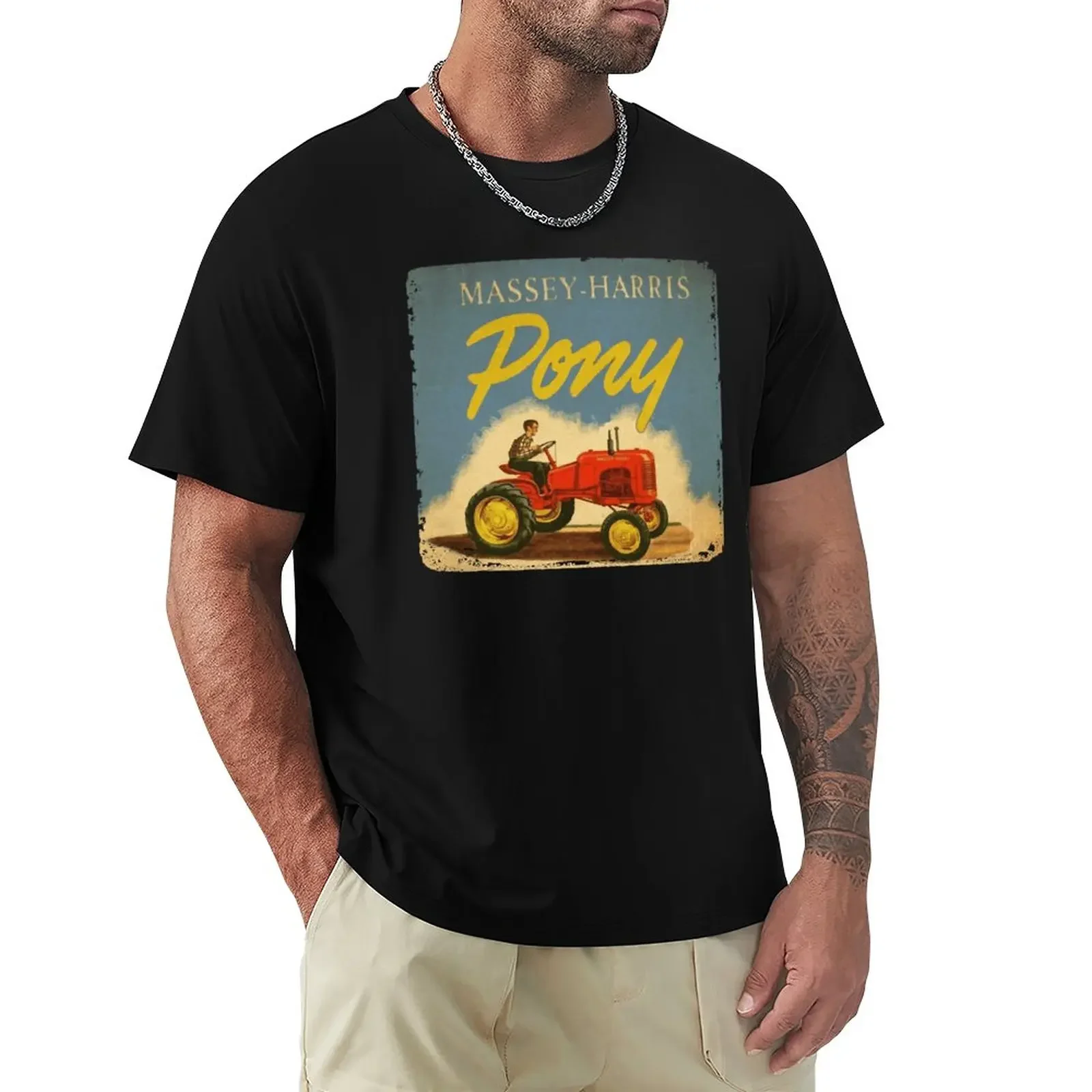 

Massey Harris Pony vintage Tractor T-Shirt hippie clothes quick drying animal prinfor boys t shirts for men graphic