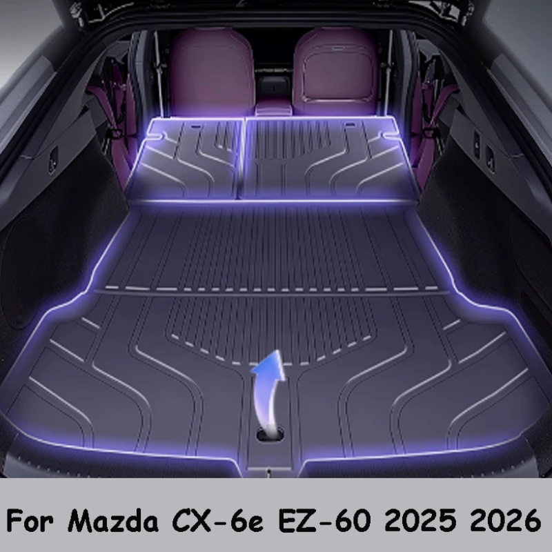 

For Mazda CX-6e EZ-60 2025 2026 Car Anti Dust Trunk Mat Newly Thickened TPE Material Trunk Mat Decorative Accessories