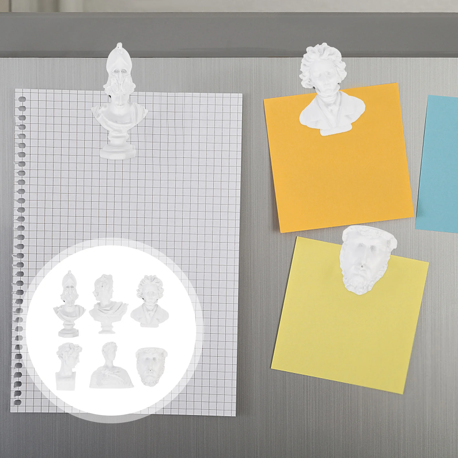 

6Pcs Celebrity Statue Refrigerator Magnets Creative Sculpture Kitchen Magnets for Refrigerator Decoration Fridge Magnet