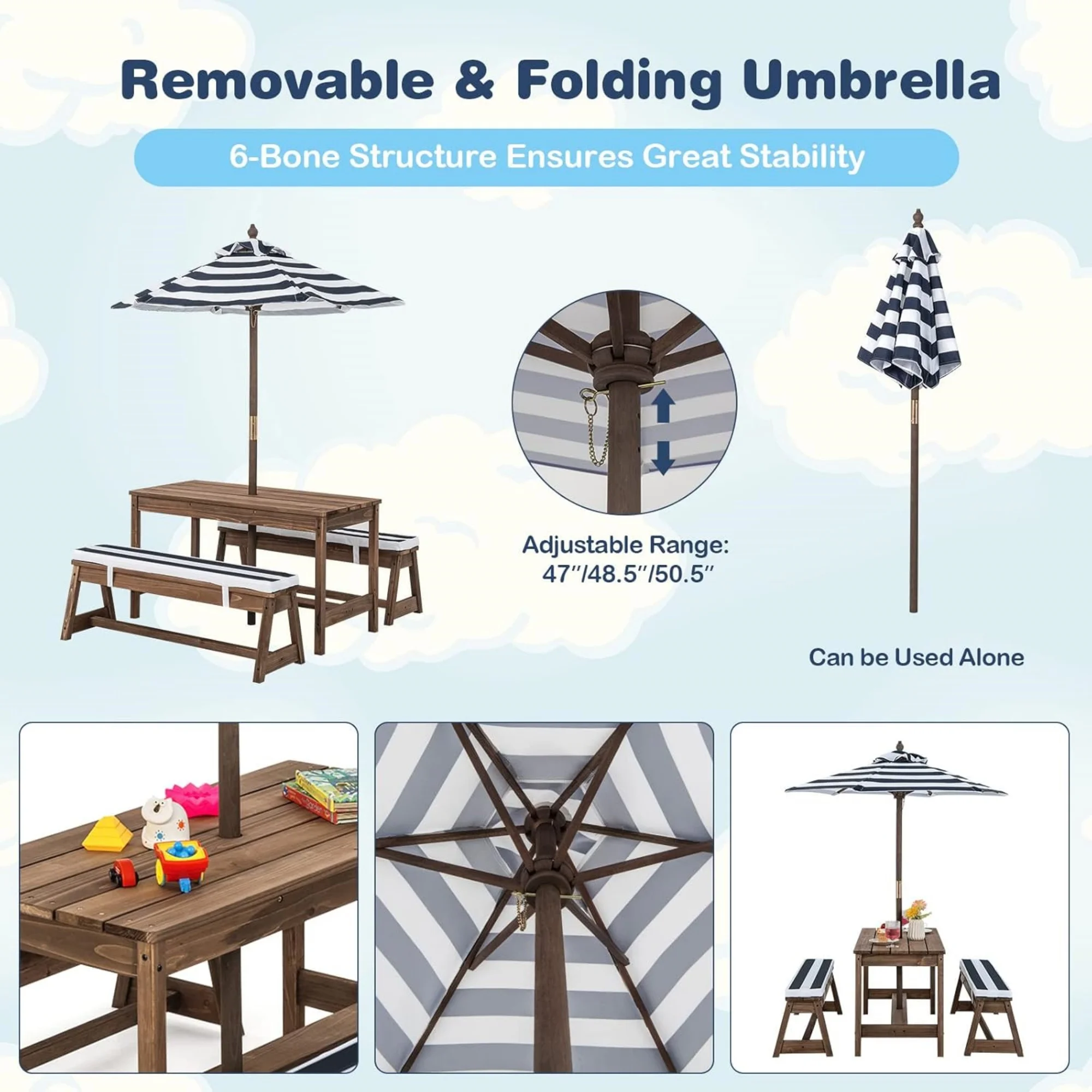 Tavolo da Picnic per Bambini c - Kids Outdoor Umbrella For Table recensione e prezzo