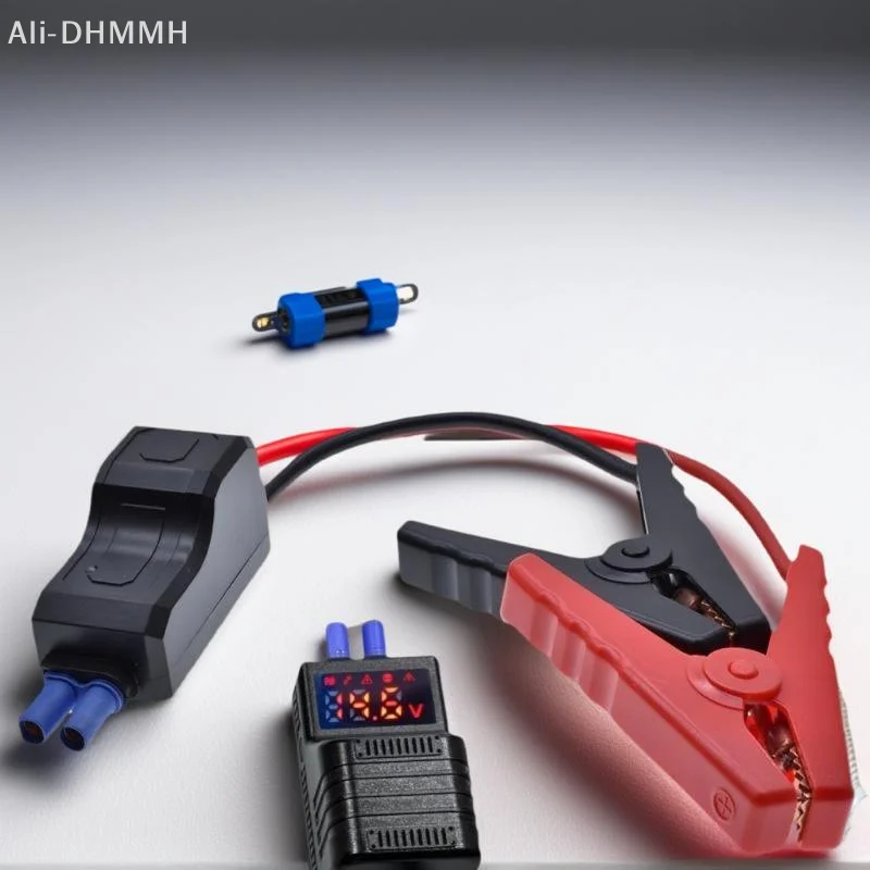 ZLinKJ 650A Booster Jumper Cable for Emergency Use, 12V Anti Reverse Connection with Intelligent Clamp and EC5 Connector, 1Pcs