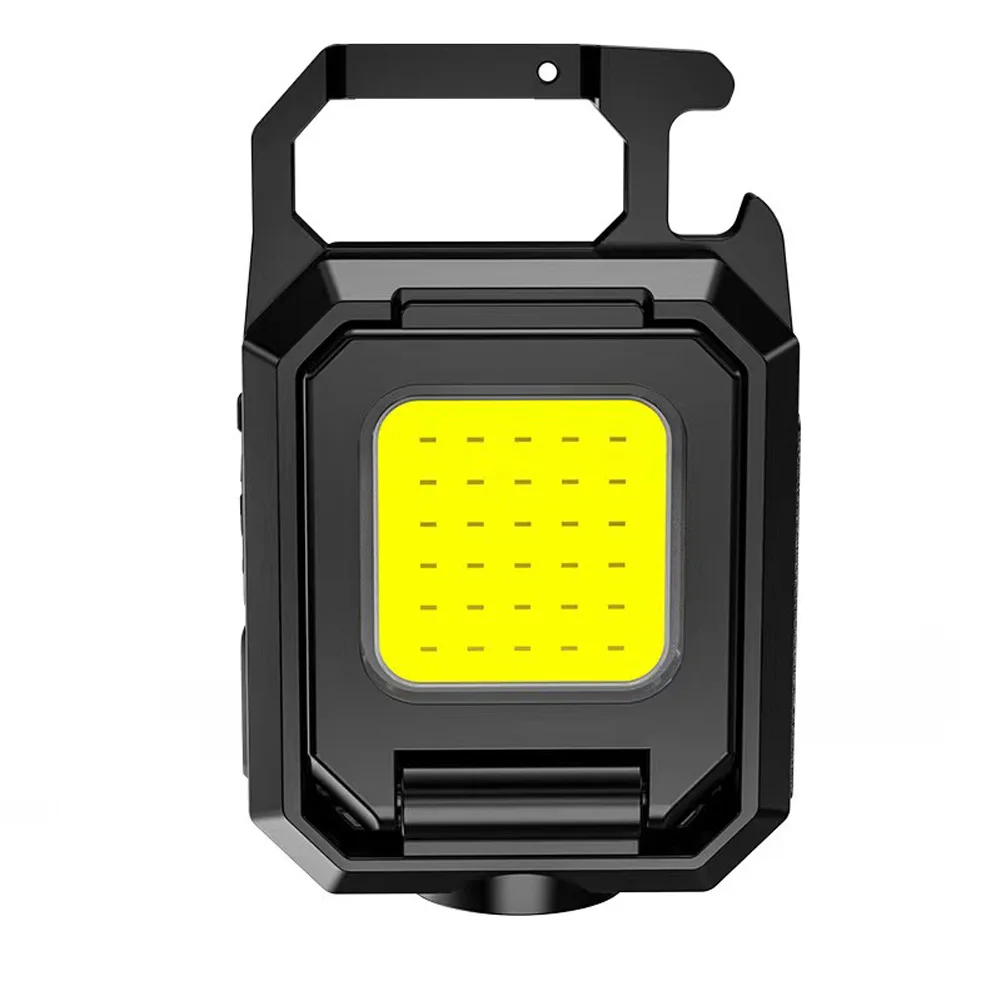 Minilinterna LED COB de doble cara, luz para llavero, recargable por USB, lámpara impermeable para trabajo al aire libre, Camping y pesca