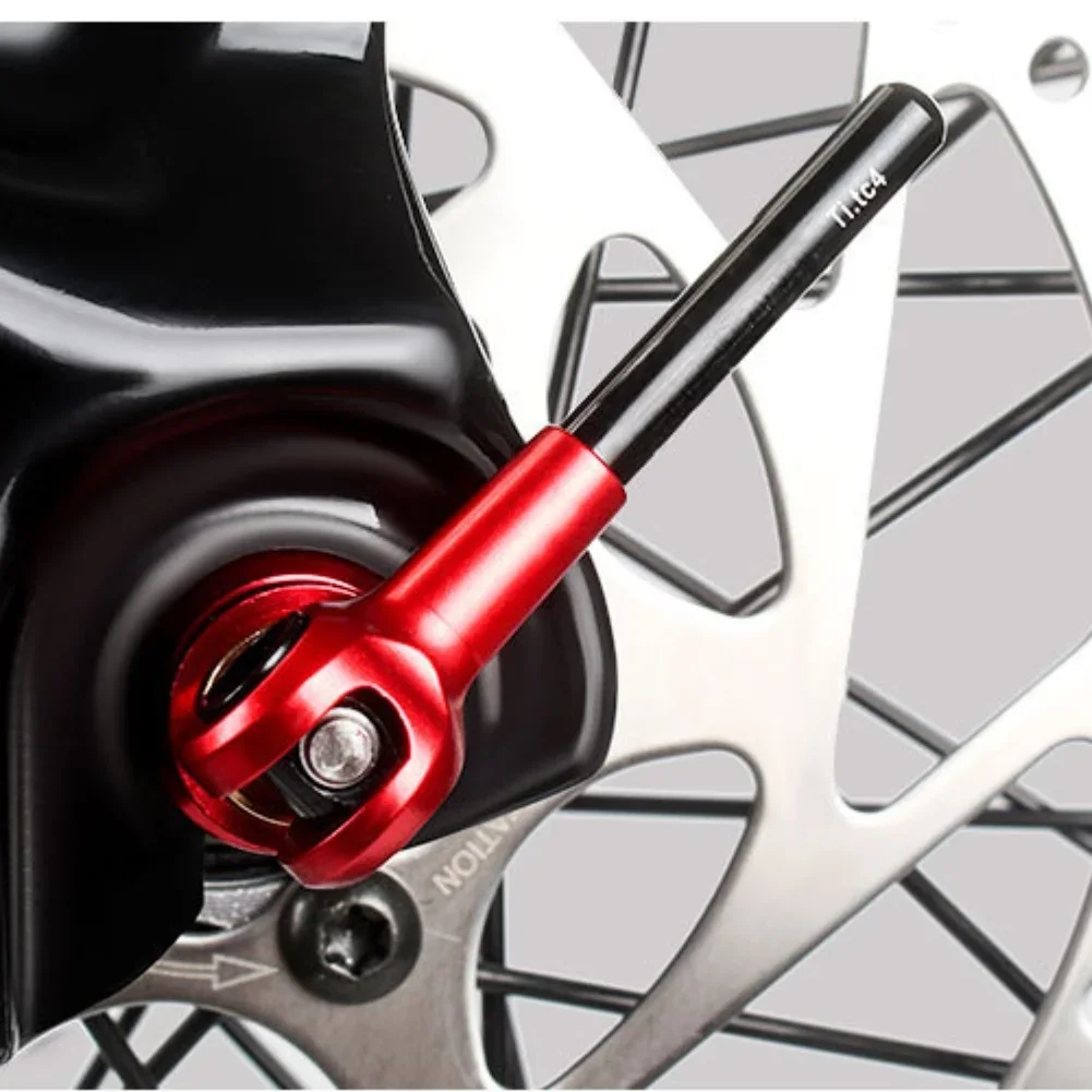 

Lightweight Quick Release Skewers Pair for Bikes TC4 Alloy Axle Lever Suitable for Road and Mountain Bike Hubs 100/135mm