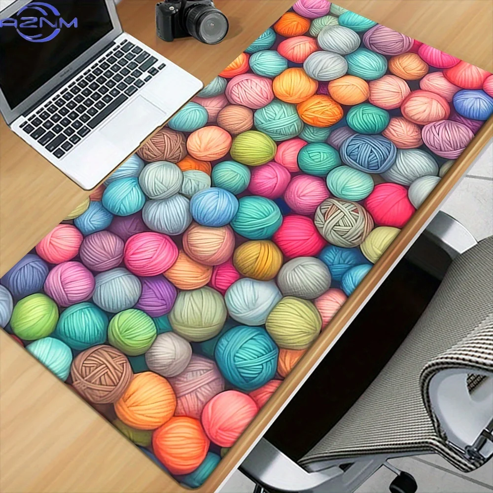 1pc, Colored Wool, HD Printed Pad for Desk, Multi Functional XXL Mousepad, Keyboard Gaming Mouse Mats, Office Computer PC Gamer