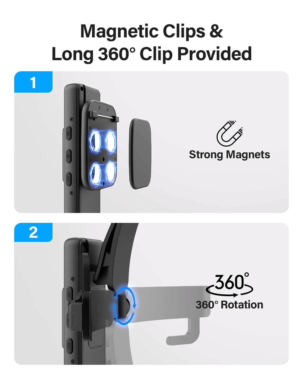 BOBLOV-cámara de vídeo A23, dispositivo con visión nocturna, rotación de 180 grados, 64GB, 1080P, grabación de Audio y vídeo