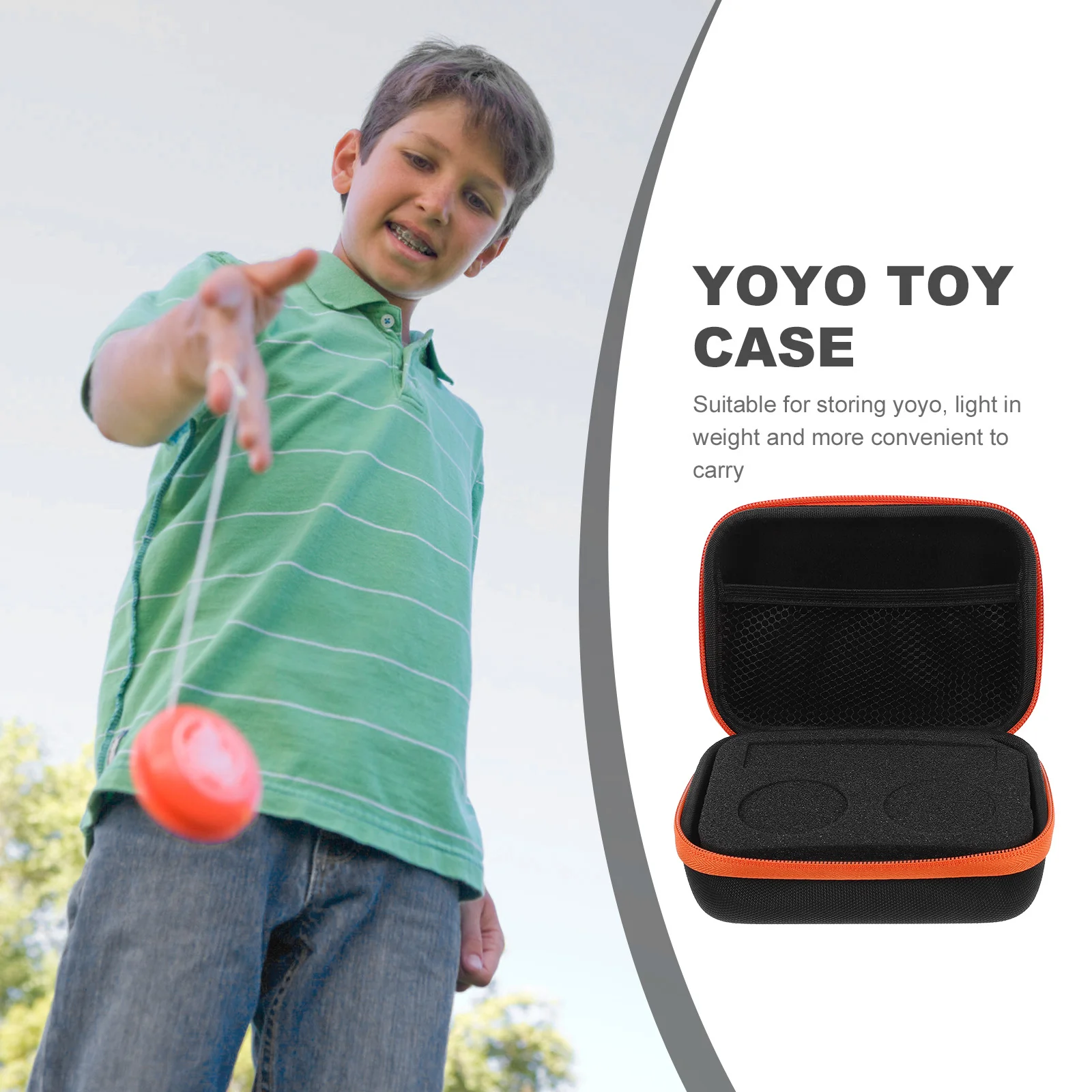 

Yo-Yo Storage Bag Pu Nylon Material Smooth Inner Portable Yoyo Pouch For Travel School Party Use Yoyo Ball Storage Pouch