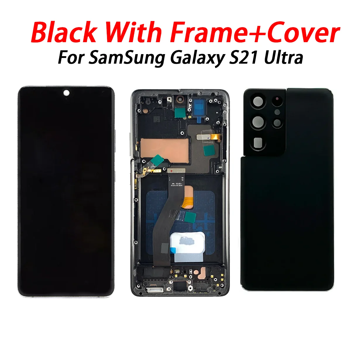 OLED S21U LCD For Samsung S21 Ultra G998F/DS G998B G998U Touch Screen With Frame Digitizer Assembly Screen Parts