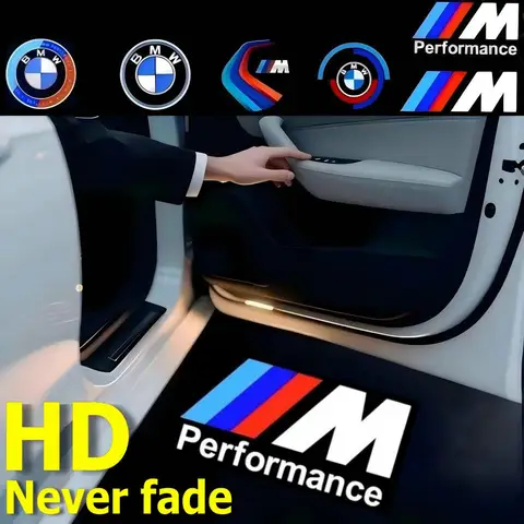 HD BMW M 1 2 3 4 5 6 7 시리즈 E81 E90 E92 E93 F30 E60 F10 E63 E65 F01 E84 E85 E83 E70 E71 자동차 도어 Led 프로젝터 고스트 라이트