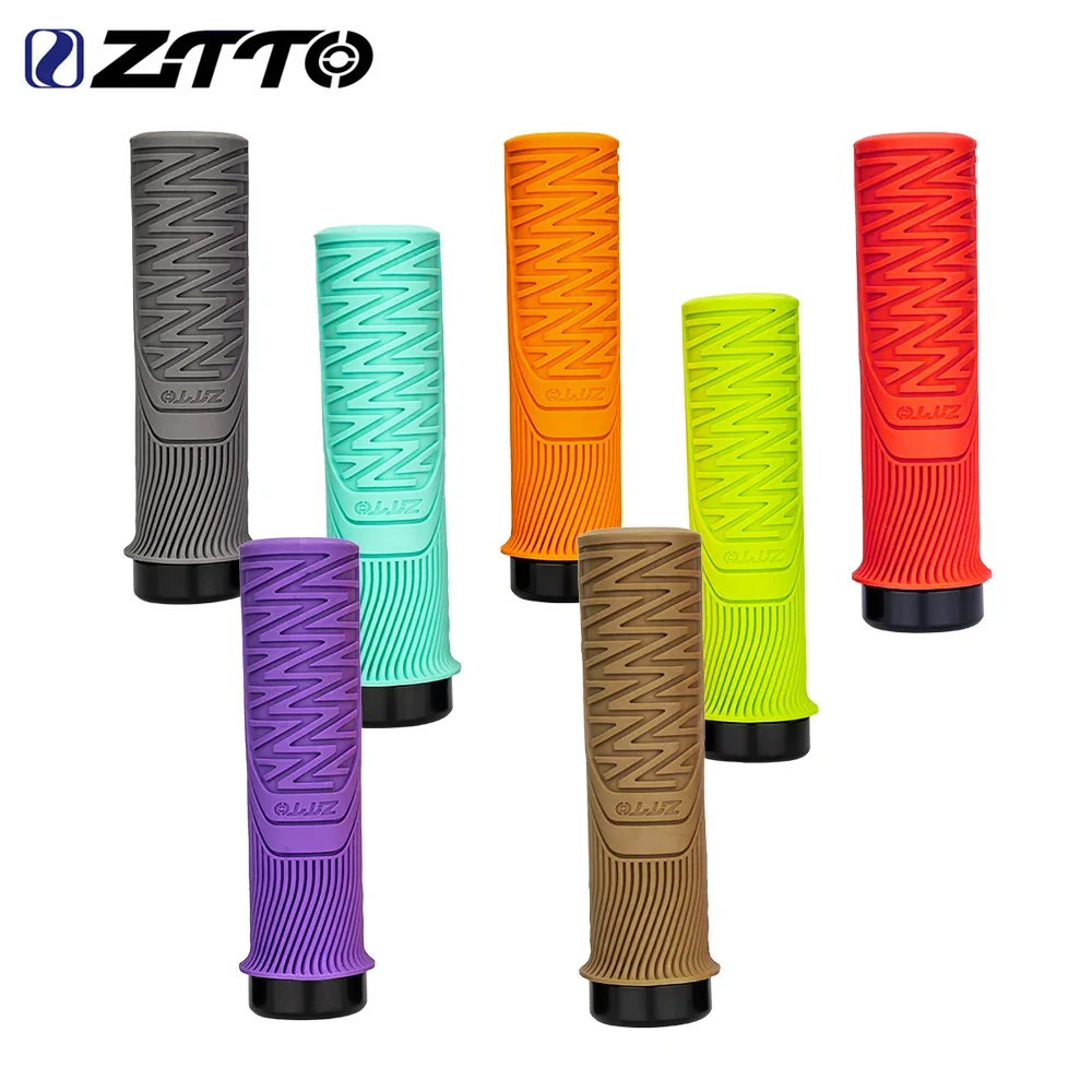 ZTTO MTB 33mm Outer Diameter Bicycle Grips Lock-on Grip Anti-Slip Shock-Proof Bolder Rubber Mountain Bike Handlebar Grip Parts