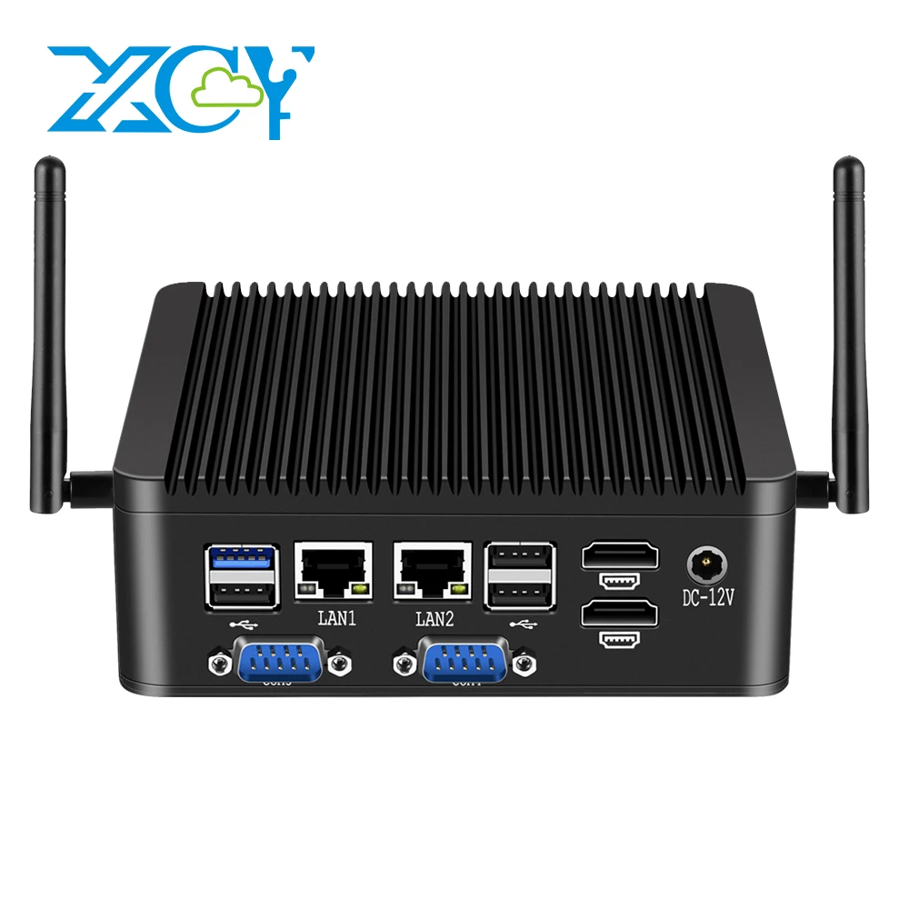 XCY X30G Fanless IPC Mini PC 4x Serial Ports 2x LAN 2x HDMI 8x USB DDR4 M.2 SSD Mini PCIe SIM Slot GPIO LVDS TPM2.0 Win11 Linux