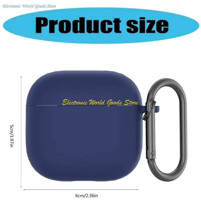 Cubierta protectora silicona líquida A3PD Cubierta a prueba golpes color sólido para auriculares AirPods4