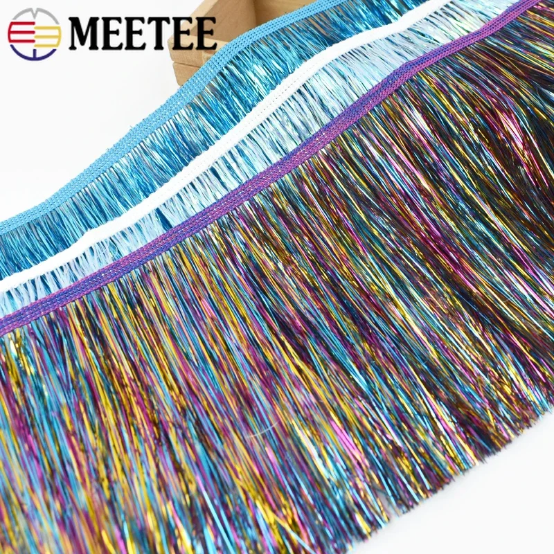 10/15/20cm Gold Metallic Thread Tassel Sequin Tassels Fringe Latin Dress Lace Trims Clothes Decoration Ribbon DIY Accessories view 5