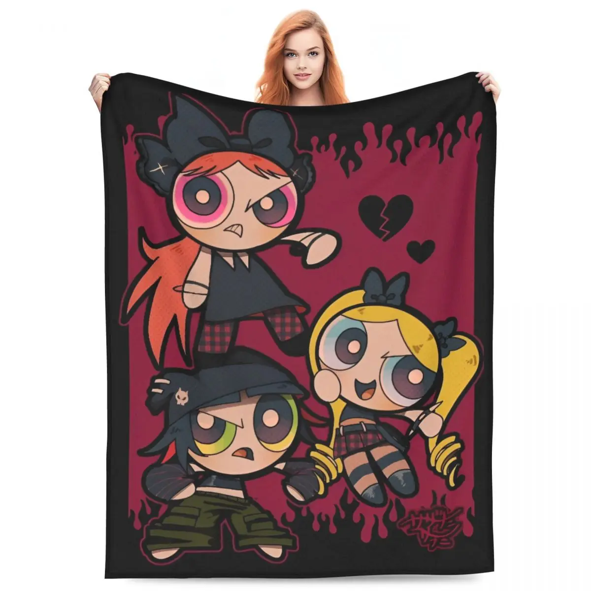 The Powerpuff Girls (24)-bayingimg Blanket Quality Super Warm Bedding Throws Winter Kids Adult Outdoor Funny Bedspread