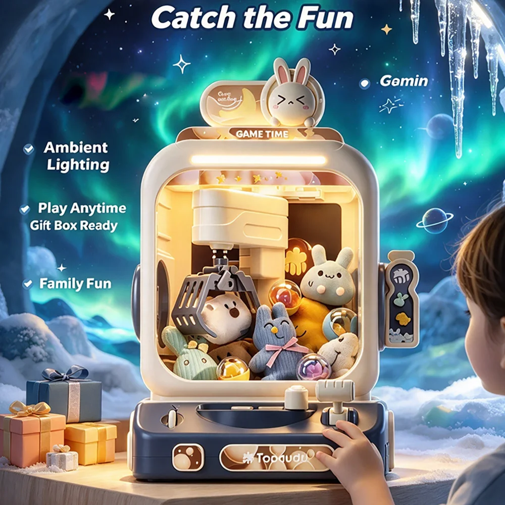 Doll  Claw Machines for Kids Arcade Games Mini Grab Vending Machine with Dolls Fidget Toys Claw Game Toy Gifts for Children'Day