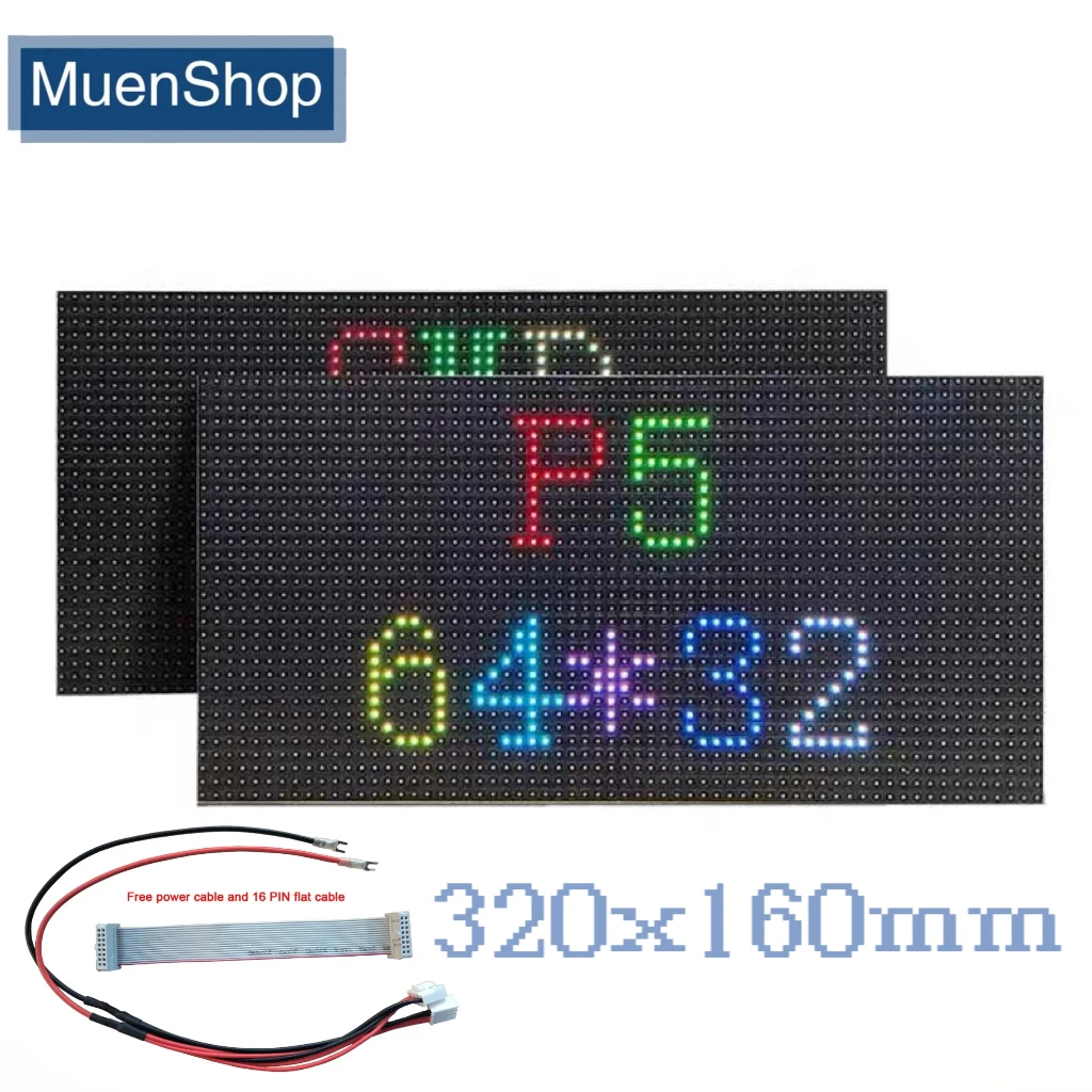 High Brightness P5 Indoor SMD2121 led module 320x160mm 64x32 Pixels 1/16 Scan full color led panel for led video wall