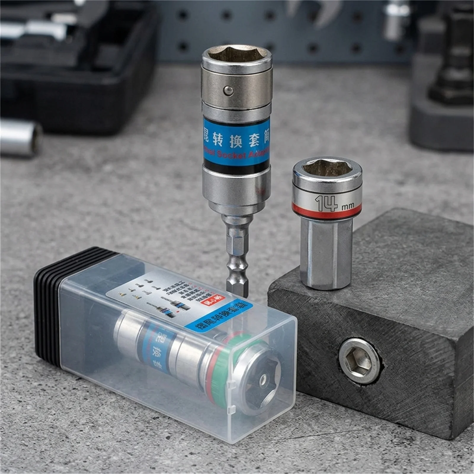 1pc Swivel Socket Adapter Professional Alloy Steel Nut Driver for Automotive Repair Electric Wrench Narrow Space Tool