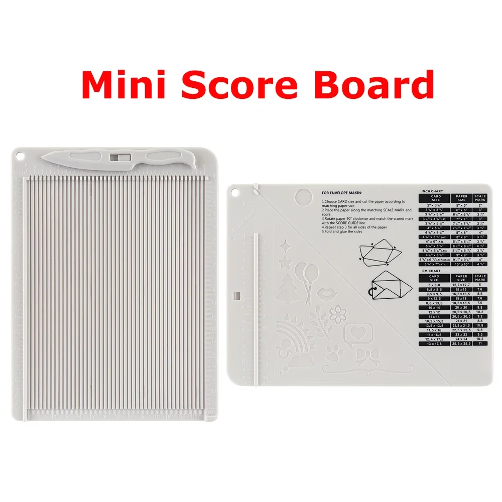 6,4 * 8,5 cala Mini wielofunkcyjna tablica wyników Urządzenie do tworzenia kopert do dodawania wytłaczanych linii DIY Pudełko na prezenty Kartka papierowa Składane bigowanie — zdjęcie 2
