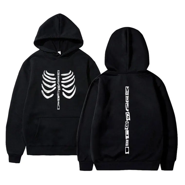 

Толстовка с рисунком певицы Yungblud Skeleton для мужчин и женщин, модный популярный пуловер в стиле рок, унисекс, повседневные флисовые хлопковые винтажные толстовки