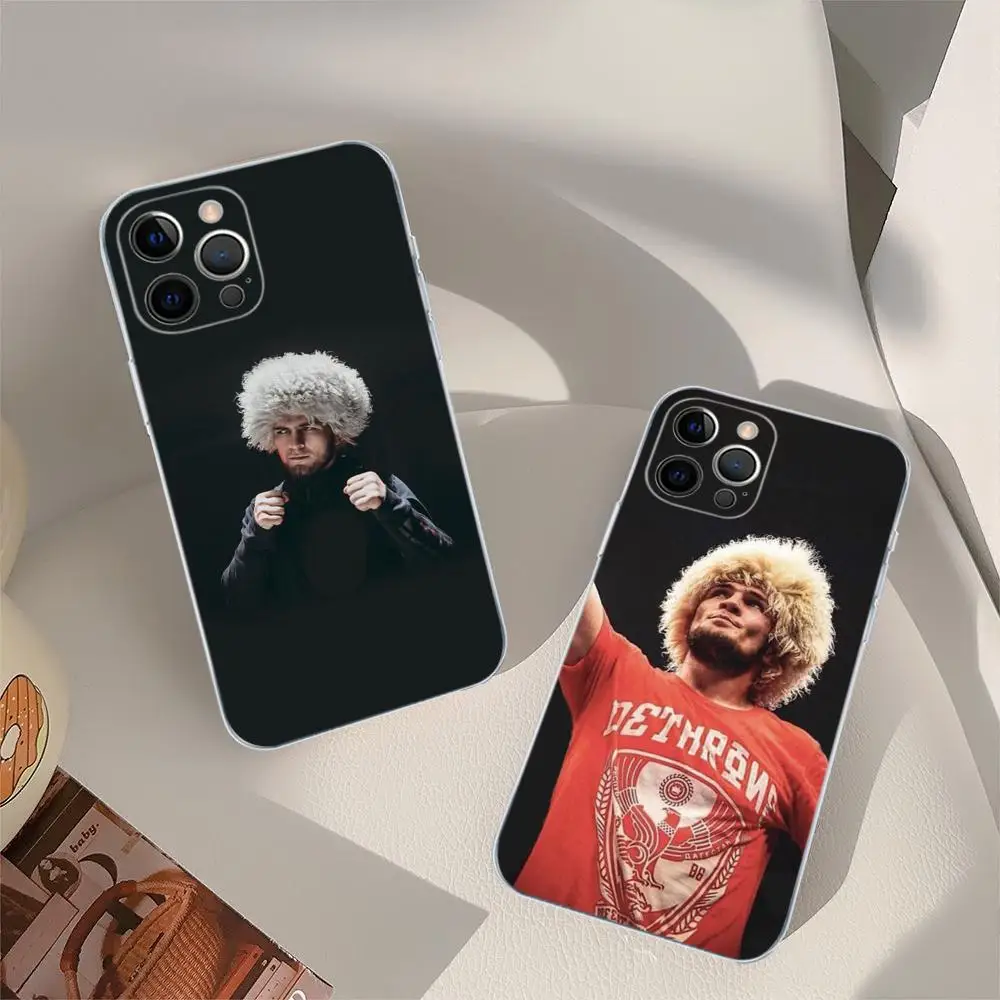 

khabib nurmagomedov Phone Case For iPhone 15 14 13 12 Mini 11 Pro XS Max X XR SE 6 7 8 Plus Soft Silicone Cover