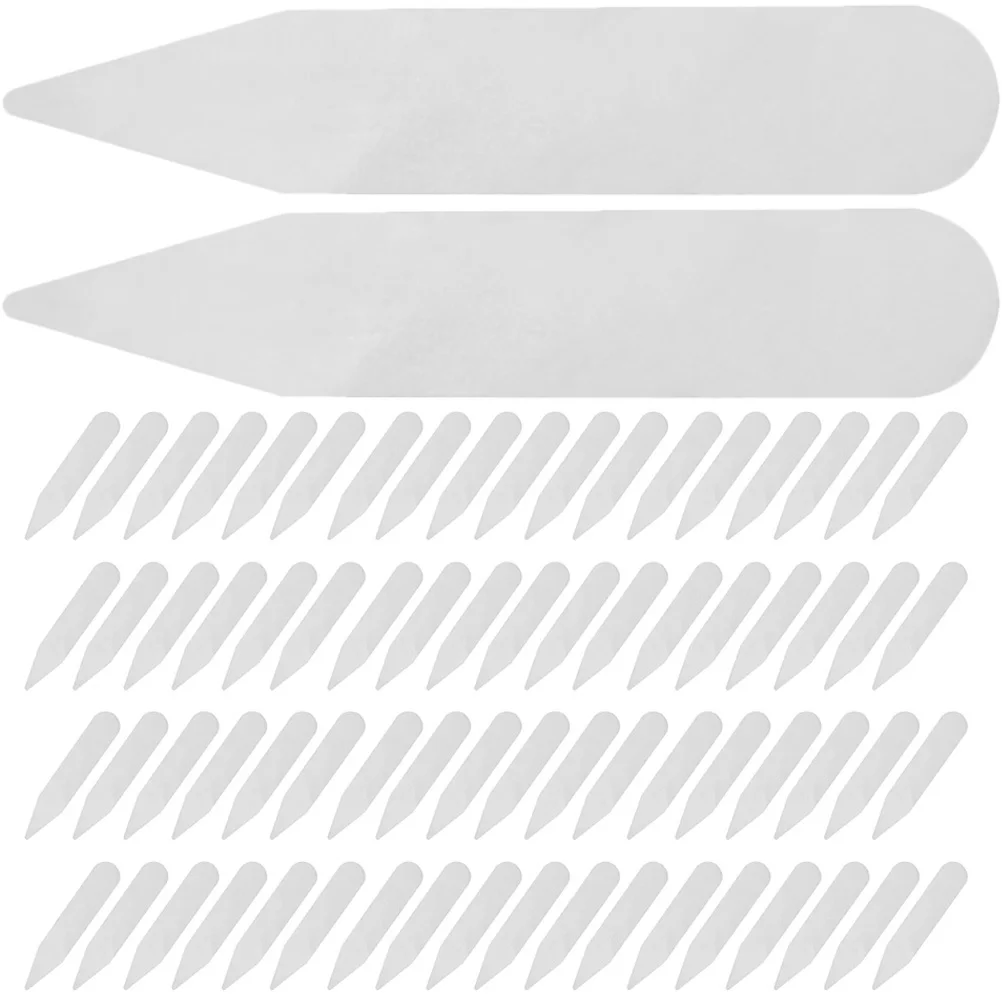 ตัวดันปกเสื้อ 200 ชิ้น สำหรับเสื้อเชิ้ตผู้ชายและผู้หญิง วัสดุ PET น้ำหนักเบา ทนทาน