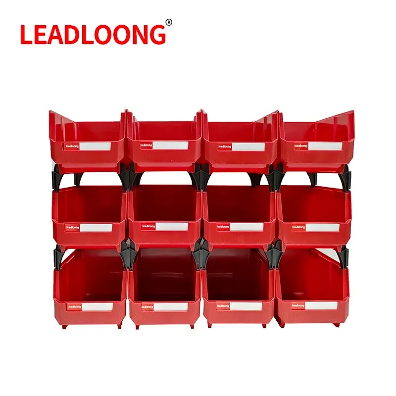 LEADLOONG V2 Part Bin 12pcs 8 X5x4in/20*13*11cm Sundries Tool Organizer Box Suitable For Office Desk And Car Accessories Storage