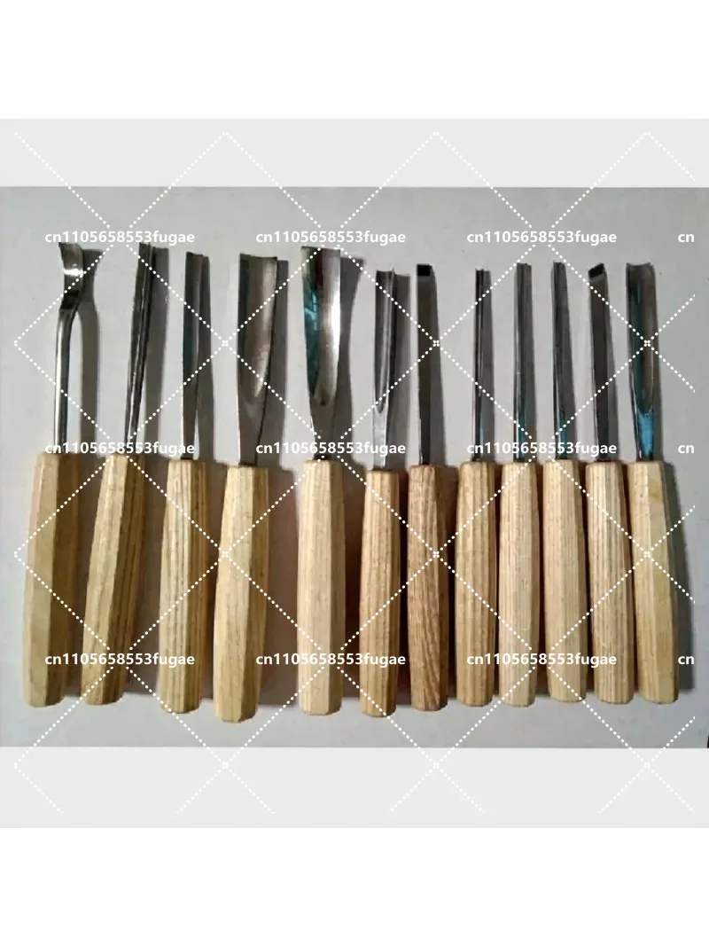 12pcs Wood Carving Chisel Set with Cr-V 60 Steel Blades, Stainless Steel Professional Woodworking Tools for Home DIY