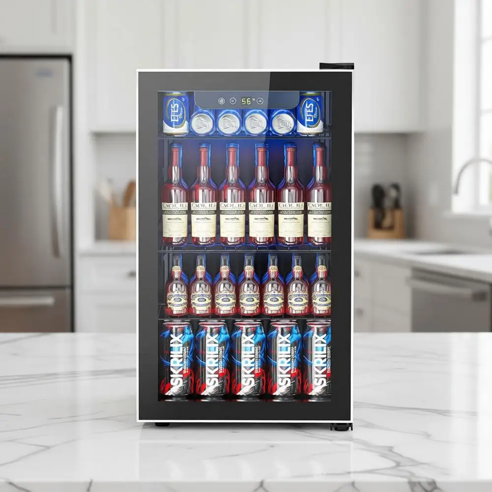 

Холодильник для напитков в банках, мини-холодильник для бутылок, цифровой контроль температуры для бутилированных напитков, газировки, воды