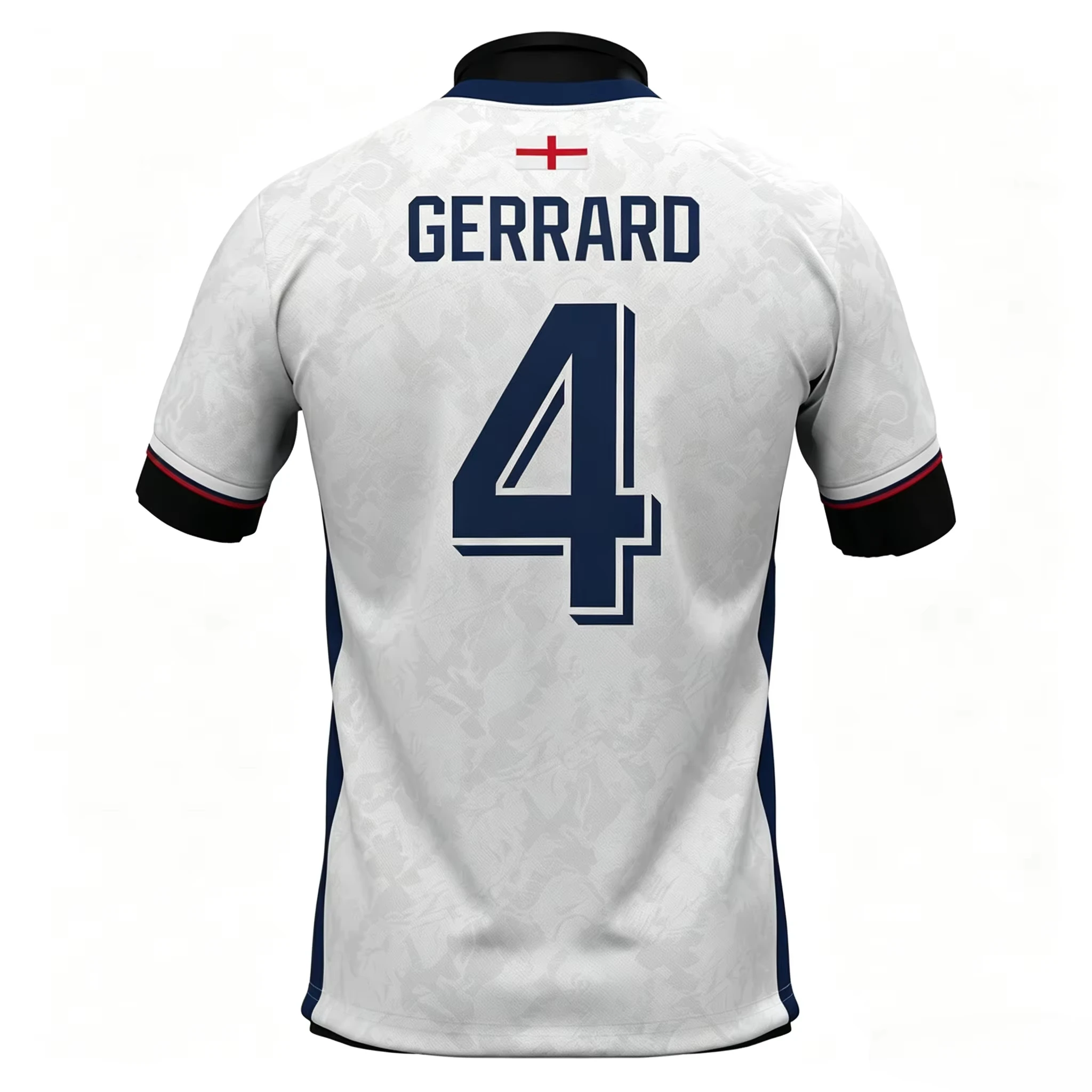 2026 England Fußballtrikot T-Shirt, Herren Sommer 3D-gedrucktes Sport-Trainingsshirt, atmungsaktiv, beliebte Freizeitartikel – Detail 3