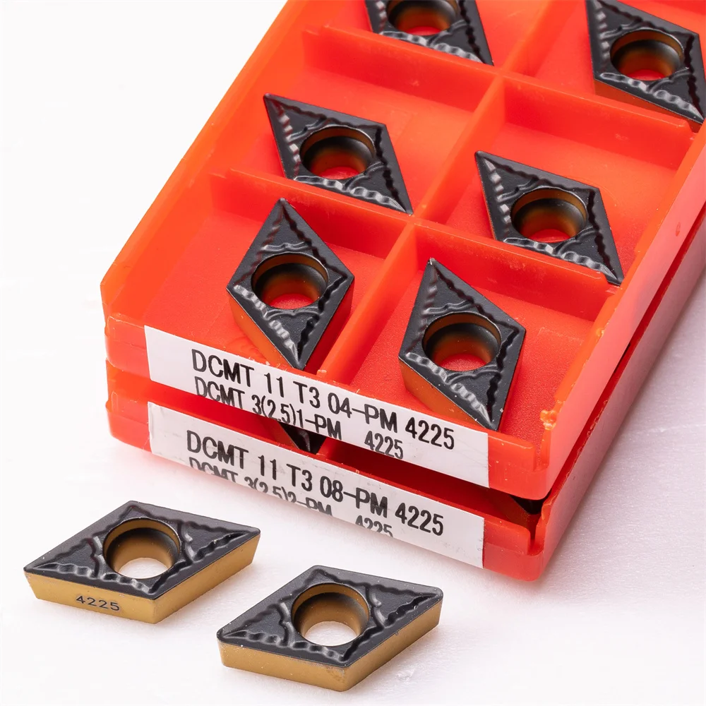 Imagem -03 - Ferramentas de Torneamento Externo Dcmt11t304 Dcmt11t308 Pm4225 Carboneto Cnc Ferramentas de Gerencio Dcmt11t304 pm 4225 de Alta Qualidade