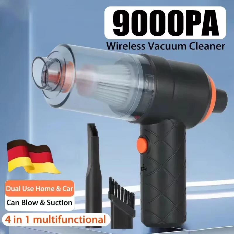 9000Pa Car Vacuum Cleaner Wireless Handheld Auto Powerful Suction Portable Small High-power Vacuum Cleaner For Home Office Car