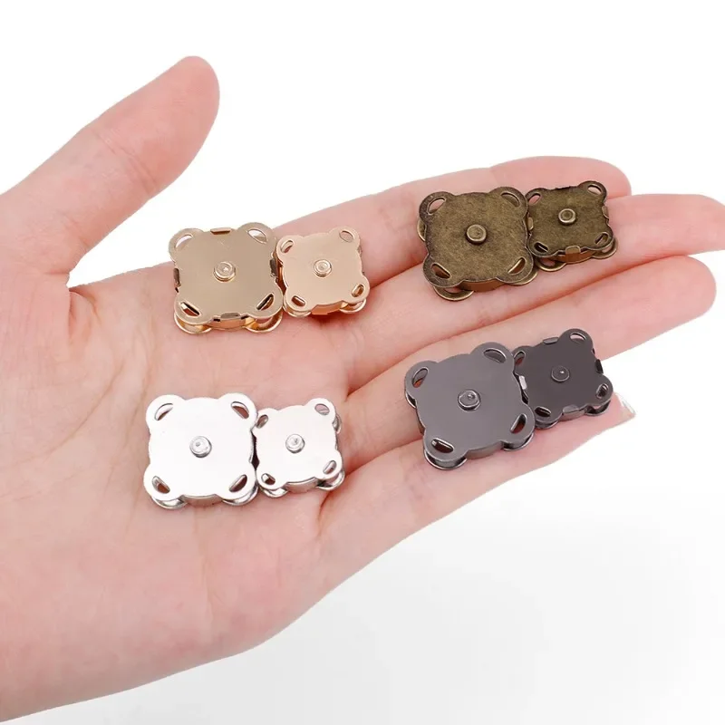 10Sets Bags Magnetic Snap Button Fasteners Clasps Buttons Handbag Purse Wallet Craft Bags Parts Mini Adsorption Buckle 14/18mm