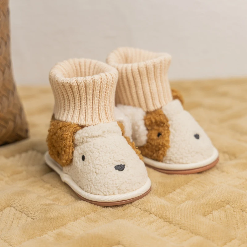 

KIDSUN Warm Cotton Baby Boot Bootie Soft Sole Cotton Baby Winter Footwear Baby Shoes Newborn Toddler First Walkers Shoes