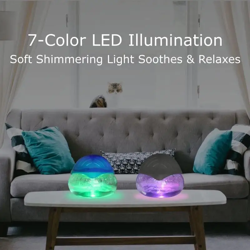 Water-Based Purifier Air Washer, Air Fresher with 7 LED Color Changing Mood Light
