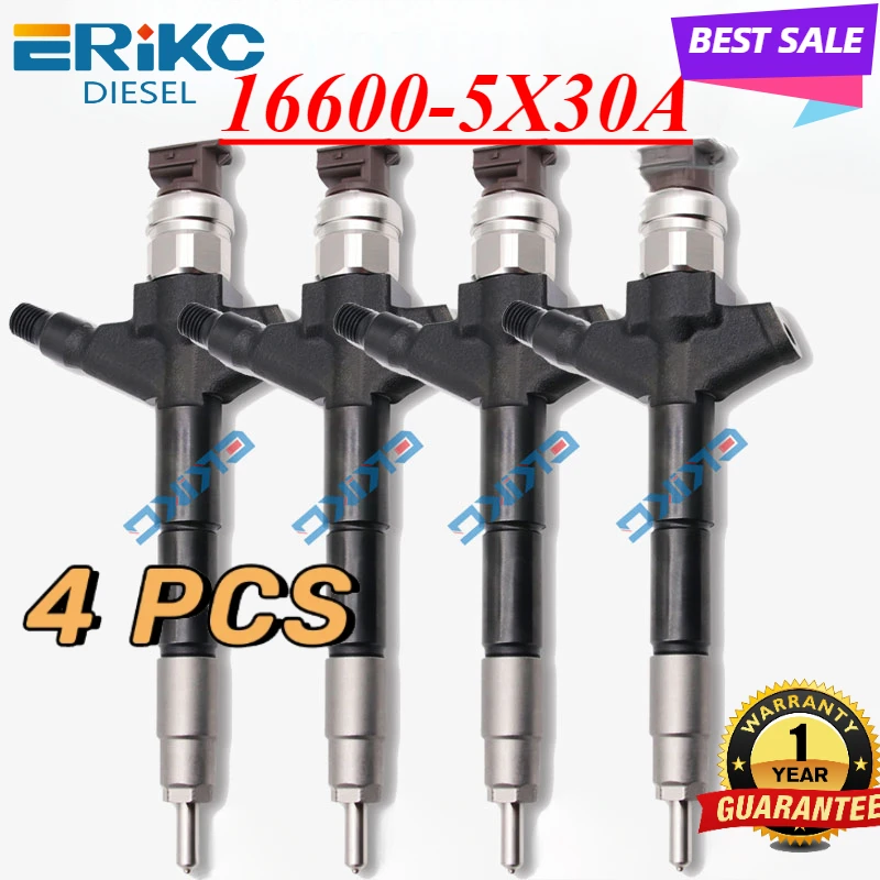 4 PCS 295050-1051 Common Rail Injector 16600-5X30A Auto Engine Sprayer 295050-1050 DCRI301050 Nozzle for Nissan NP300 Pickup